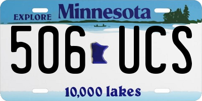 MN license plate 506UCS