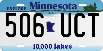 MN license plate 506UCT