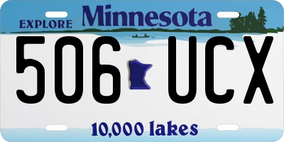 MN license plate 506UCX