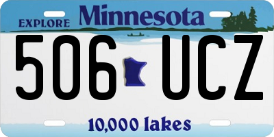 MN license plate 506UCZ