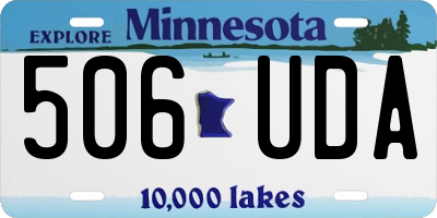 MN license plate 506UDA