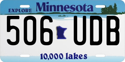 MN license plate 506UDB