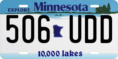 MN license plate 506UDD