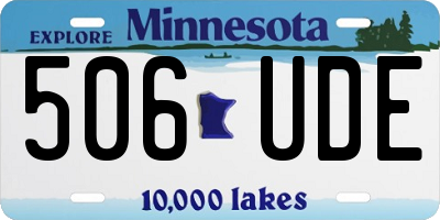 MN license plate 506UDE