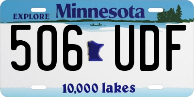 MN license plate 506UDF