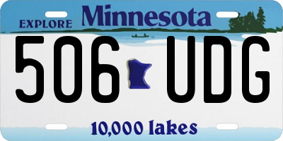 MN license plate 506UDG
