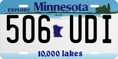 MN license plate 506UDI