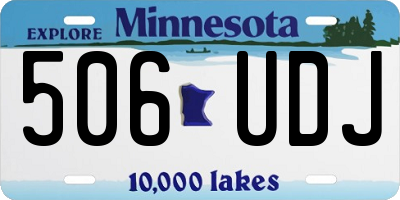 MN license plate 506UDJ