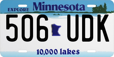 MN license plate 506UDK