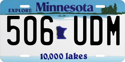 MN license plate 506UDM
