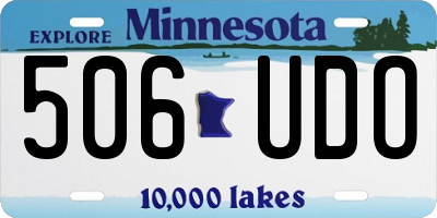 MN license plate 506UDO