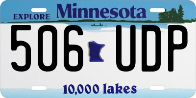 MN license plate 506UDP