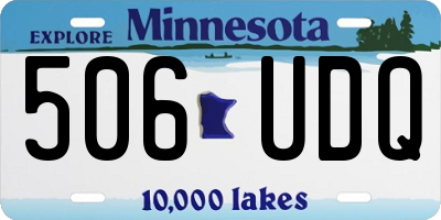 MN license plate 506UDQ