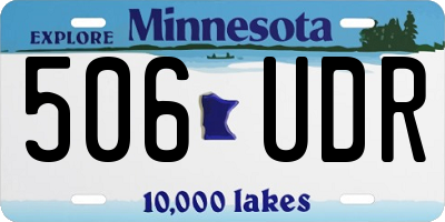 MN license plate 506UDR