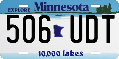 MN license plate 506UDT
