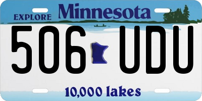 MN license plate 506UDU