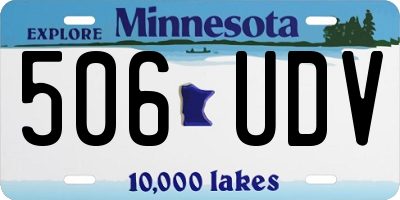 MN license plate 506UDV