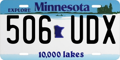 MN license plate 506UDX