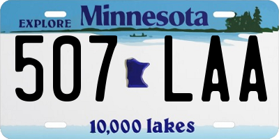 MN license plate 507LAA