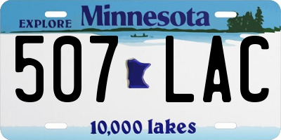 MN license plate 507LAC