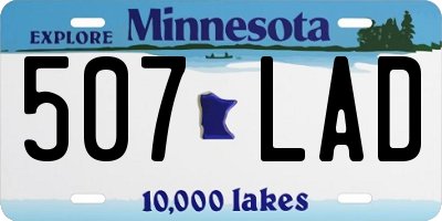 MN license plate 507LAD