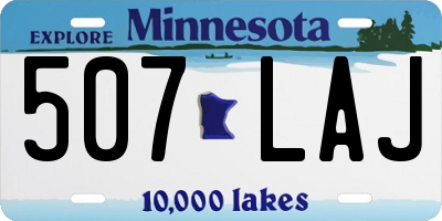 MN license plate 507LAJ