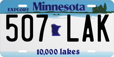 MN license plate 507LAK