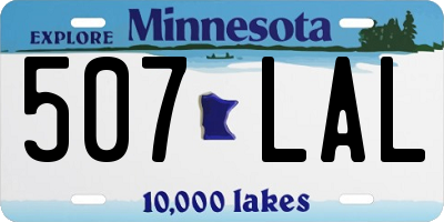 MN license plate 507LAL