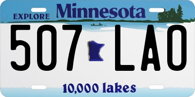 MN license plate 507LAO