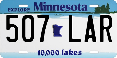 MN license plate 507LAR