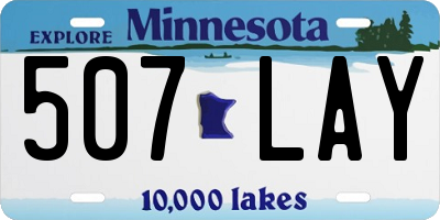 MN license plate 507LAY