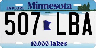 MN license plate 507LBA