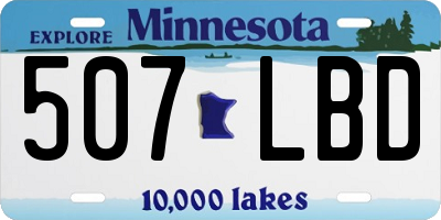 MN license plate 507LBD