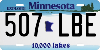MN license plate 507LBE