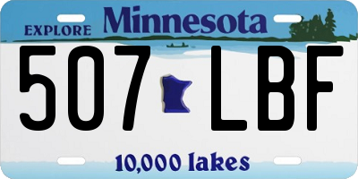 MN license plate 507LBF