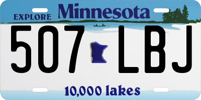 MN license plate 507LBJ