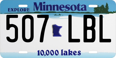 MN license plate 507LBL