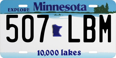MN license plate 507LBM