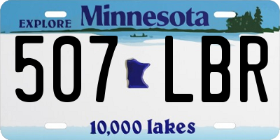 MN license plate 507LBR