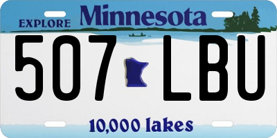 MN license plate 507LBU