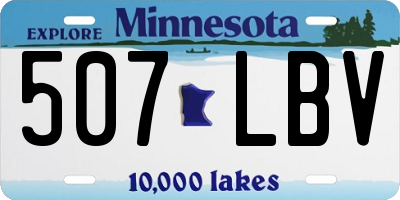 MN license plate 507LBV