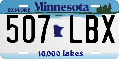 MN license plate 507LBX