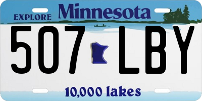 MN license plate 507LBY