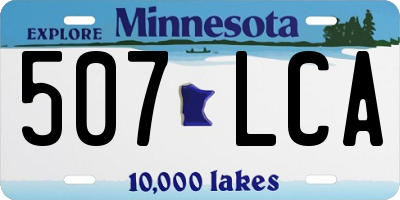 MN license plate 507LCA