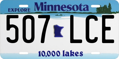 MN license plate 507LCE