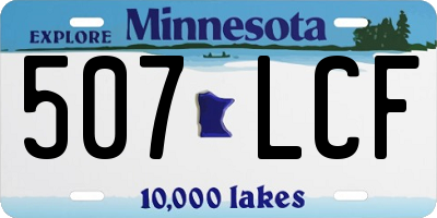 MN license plate 507LCF