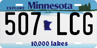 MN license plate 507LCG