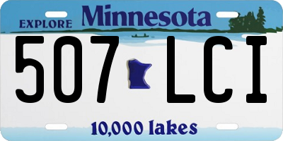 MN license plate 507LCI