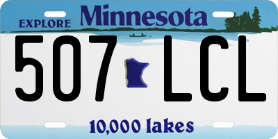 MN license plate 507LCL