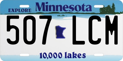 MN license plate 507LCM